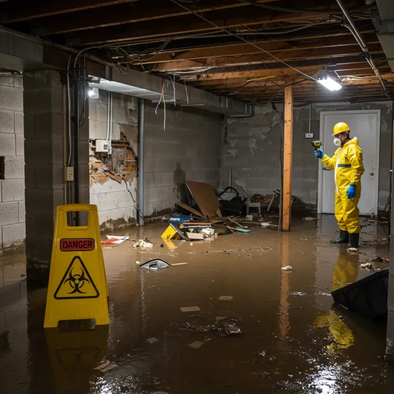 Flooded Basement Electrical Hazard in Piedmont, SC Property