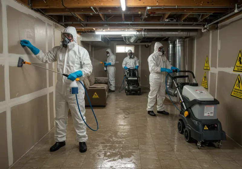 Basement Moisture Removal and Structural Drying process in Piedmont, SC